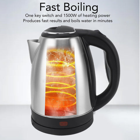 Imported Electric Kettle - 2L, 1500W, GSNationl Certified, Stainless Steel with Advanced Automatic Switch for Rapid Boiling and Safety quick boiler kettle for tea